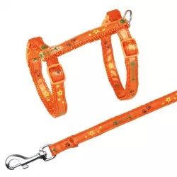 Trixie Postroj s vodítkem na kočku pošitý stužkou 22-36cm/10mm 1,2m