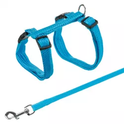 Postroj s vodítkem pro kočku jednobarevný 22-42cm/10mm 1,25m TRIXIE