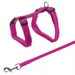 Postroj s vodítkem pro kočku jednobarevný 22-42cm/10mm 1,25m TRIXIE