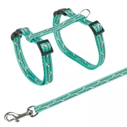 Postroj s vodítkem pro kočku - motiv 27-46cm/10mm 1,20m TRIXIE