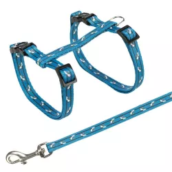 Postroj s vodítkem pro kočku - motiv 27-46cm/10mm 1,20m TRIXIE