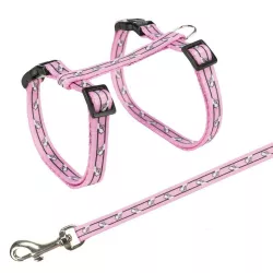 Postroj s vodítkem pro kočku - motiv 27-46cm/10mm 1,20m TRIXIE