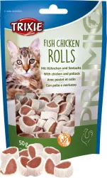 Premio ROLLS Light - rolky kuře - losos 50g TRIXIE