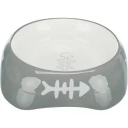Keramická miska 200ml/13cm - CAT + rybí kostra TRIXIE