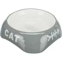 Keramická miska 200ml/13cm - CAT + rybí kostra TRIXIE