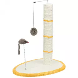 Škrábadlo válec 50cm+míč, myš+pružina na podestě 40x30cm TRIXIE