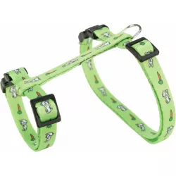 Nylon. postroj s vodítkem na králíka - motiv 25-44/1cm 1,25m TRIXIE