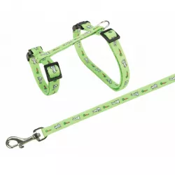 Nylon. postroj s vodítkem na králíka - motiv 25-44/1cm 1,25m TRIXIE