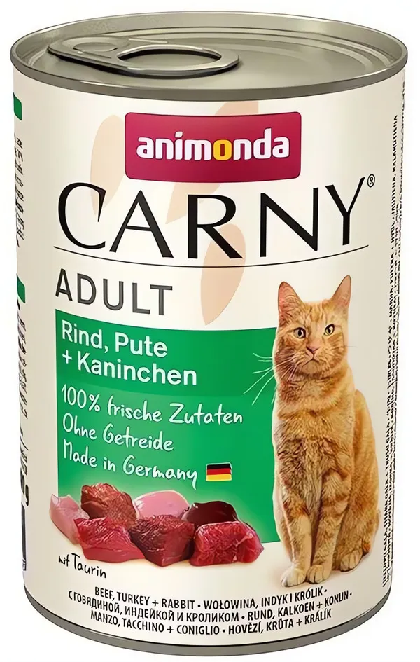 ANIMONDA konzerva CARNY Adult - hovězí, krůta, králík 400g