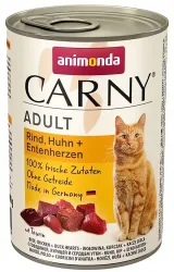 ANIMONDA konzerva CARNY Adult - hovězí, kuře, kachní srdce 400g