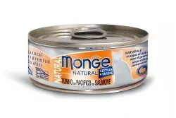 MONGE NATURAL tuňák s lososem pro kočky 80 g MONGE NATURAL tuňák s lososem pro kočky 80 g