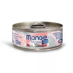 MONGE NATURAL kuřecí maso s krevetami pro kočky 80 g