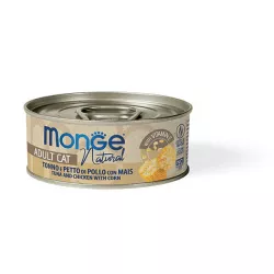 MONGE NATURAL kuřecí maso s kukuřicí pro kočky 80 g