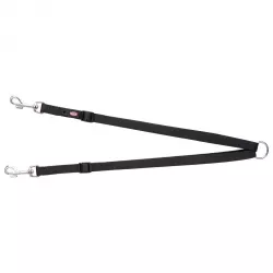 Nylonová rozdvojka - pásky s karabinami 40-70 cm/15 mm, - černá TRIXIE