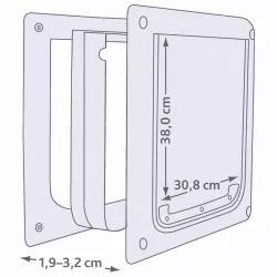 Průchozí dvířka pro psy M-XL dvoucestné 39 x 45 cm TRIXIE