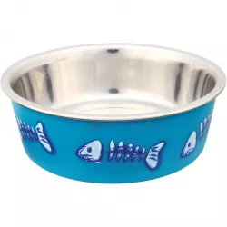 Nerez miska pro kočky s barevným potiskem 0,3 l/12 cm TRIXIE