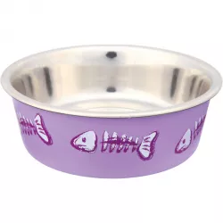 Nerez miska pro kočky s barevným potiskem 0,3 l/12 cm TRIXIE