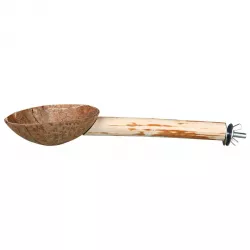 Dřevěné bidýlko s kokosovou miskou 25cm/25mm TRIXIE