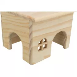 Dřevěný domek s rovnou střechou pro králíky 40 x 20 x 23 cm TRIXIE