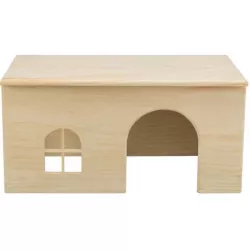 Dřevěný domek s rovnou střechou pro králíky 40 x 20 x 23 cm TRIXIE