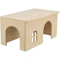 Dřevěný domek s rovnou střechou pro králíky 40 x 20 x 23 cm TRIXIE