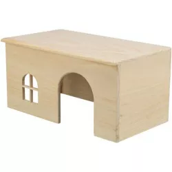 Dřevěný domek s rovnou střechou pro králíky 40 x 20 x 23 cm TRIXIE