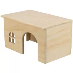 Dř. domek s rovnou střechou pro morčata 28x16x18cm TRIXIE Dř. domek s rovnou střechou pro morčata 28x16x18cm TRIXIE