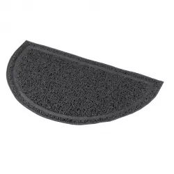 Půlkruhová PVC předložka šedá k WC 41 x 25 cm TRIXIE