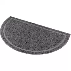 Půlkruhová PVC předložka šedá k WC 41 x 25 cm TRIXIE