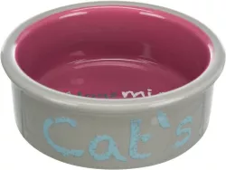 Set keramických misek se stojánkem 2 × 0,3 l / ø 12 cm světle modrá/oranžová/fialová TRIXIE