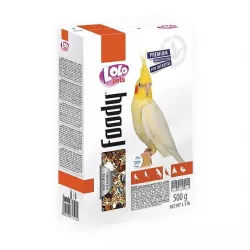 LOLO BASIC kompletní krmivo pro korely 500 g krabička