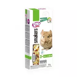 LOLO SMAKERS 2 klasy kokos a lístky růže pro činčily 90 g LOLO SMAKERS 2 klasy kokos a lístky růže pro činčily 90 g
