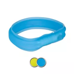 USB svítící obojek PLOCHÝ M-L 50cm/30 mm modrý TRIXIE USB svítící obojek PLOCHÝ M-L 50cm/30 mm modrý TRIXIE