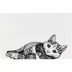 Zentangle prostírání kočka 44 x 28 cm bílo/černé TRIXIE
