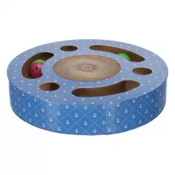Škrabací bubínek s hračkami 33 cm modrý TRIXIE