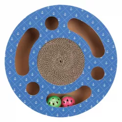 Škrabací bubínek s hračkami 33 cm modrý TRIXIE