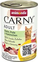 ANIMONDA konzerva CARNY Adult - kuře, krůta+králík 400g