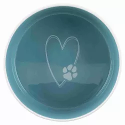 Pet´s home keramická miska 0,3l/12 cm krémovo/petrolejová TRIXIE