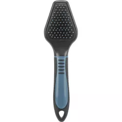 Plastový kartáč oboustranný triangl s kovovými drátky 6x19cm TRIXIE