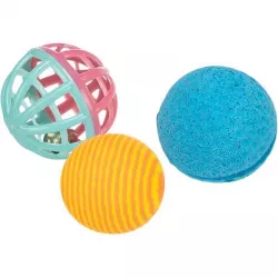Sada 3 ks plastových míčků s rolničkou 3,5-4 cm TRIXIE