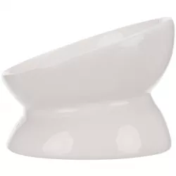 Keramická miska ergonomická, 0,25l/13cm, bílá TRIXIE