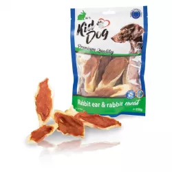 KIDDOG králičí ucho plněné králíkem 250g