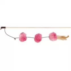 Vábnička/prut s pompon míčky a peřím, 40cm TRIXIE