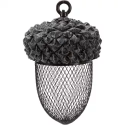 Žalud - zásobník na ptačí krmivo, 700 ml/14×22 cm, pryskyřice/kov, hnědá/bílá TRIXIE