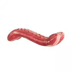 Antibakteriální dentální kost s vůní slaniny HipHop přírodní guma 11 cm HipHop Dog