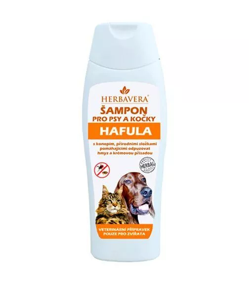 Šampon antiparazitní pro psy a kočky HAFULA 250ml HERBAVERA