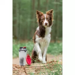 Cestovní zásobník na vodu a krmivo, včetně misky, 2 × 0.35 l/ø11 × 23 cm TRIXIE