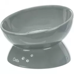Ergonomická keramická miska XXL, vyvýšená, 0,35l/ ø 17cm, šedá TRIXIE