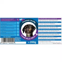 KIDDOG jehněčí steak na buvolí tyčince PREMIUM QUALITY 200g dóza