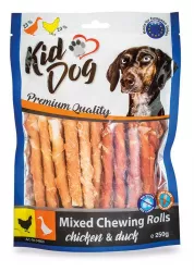 KIDDOG mix žvýkacích tyčinek kuře a kachna 250g